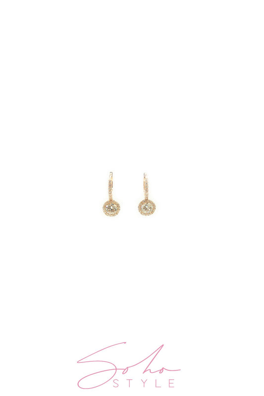 circle pendant diamonds Earring Soho Style