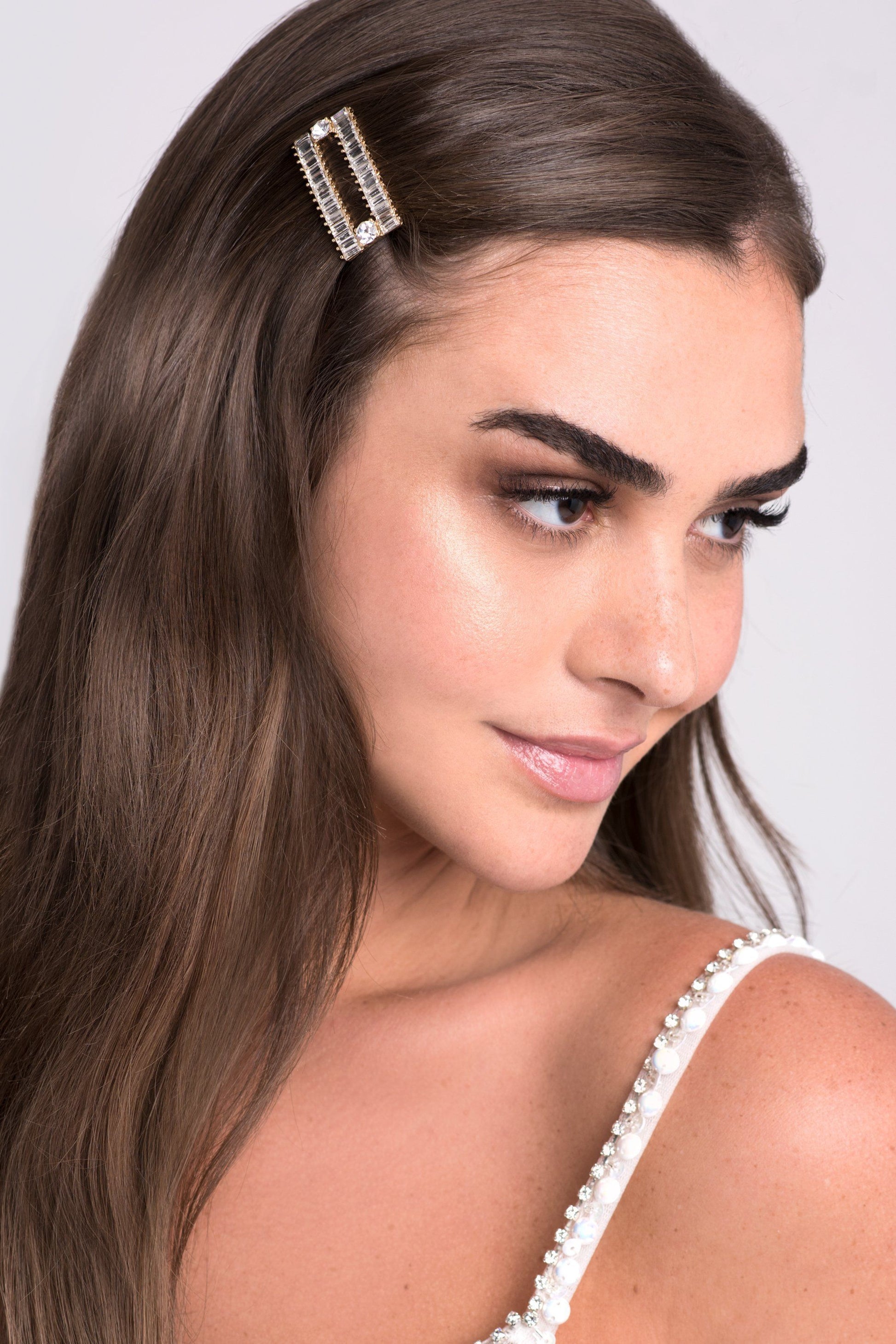 Emerald Cut Rhinestones Barrette Barrette Soho Style