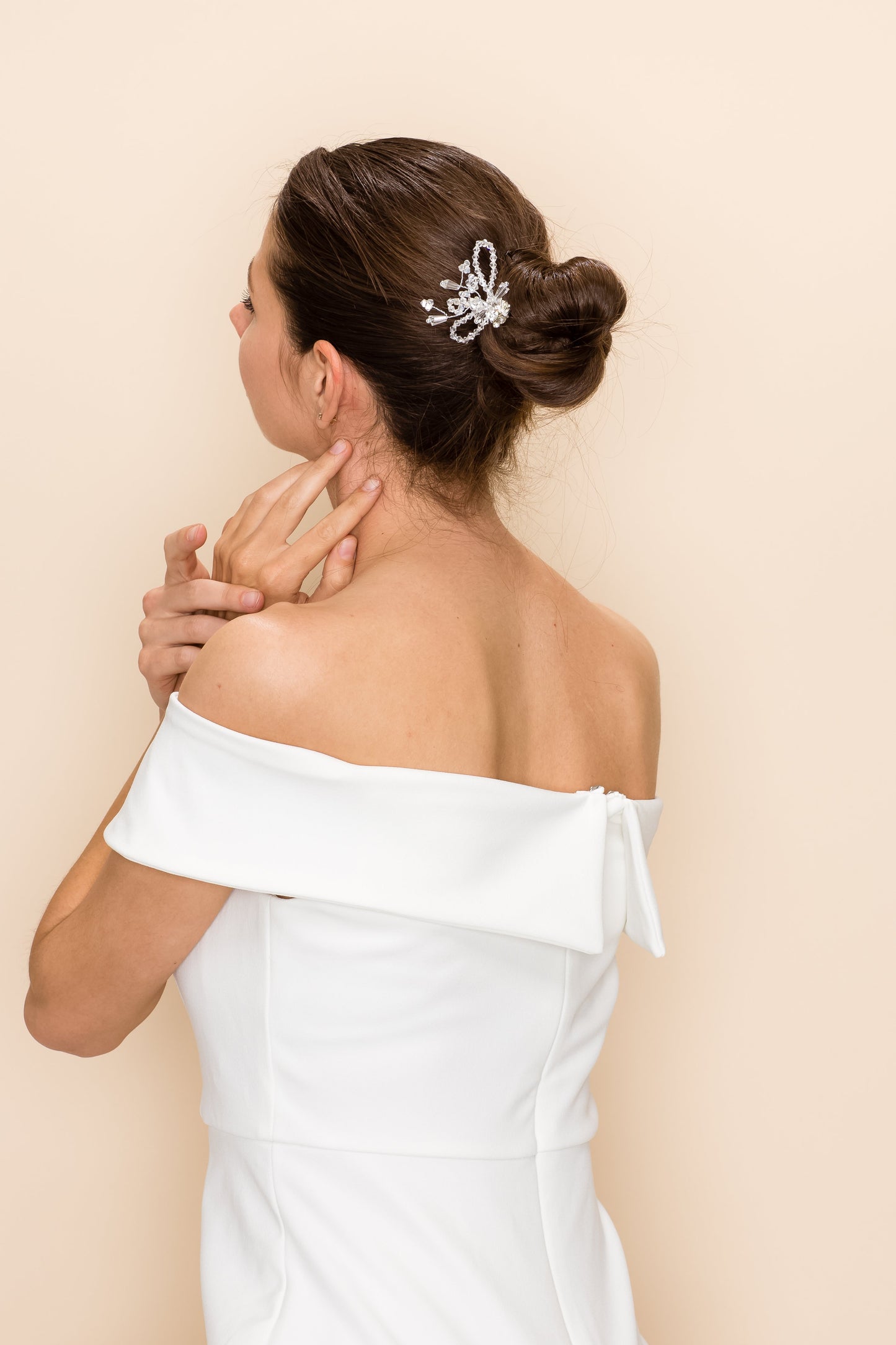 MIA CRYSTAL BEADED BRIDAL HAIR STICK Wedding Sale