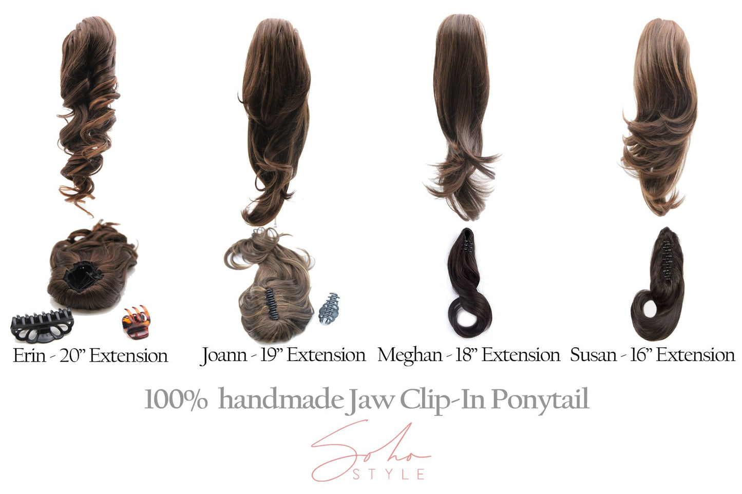 Meghan - 18'' Futura Jaw Clip-In Ponytail Extension Hair Extension Soho Style