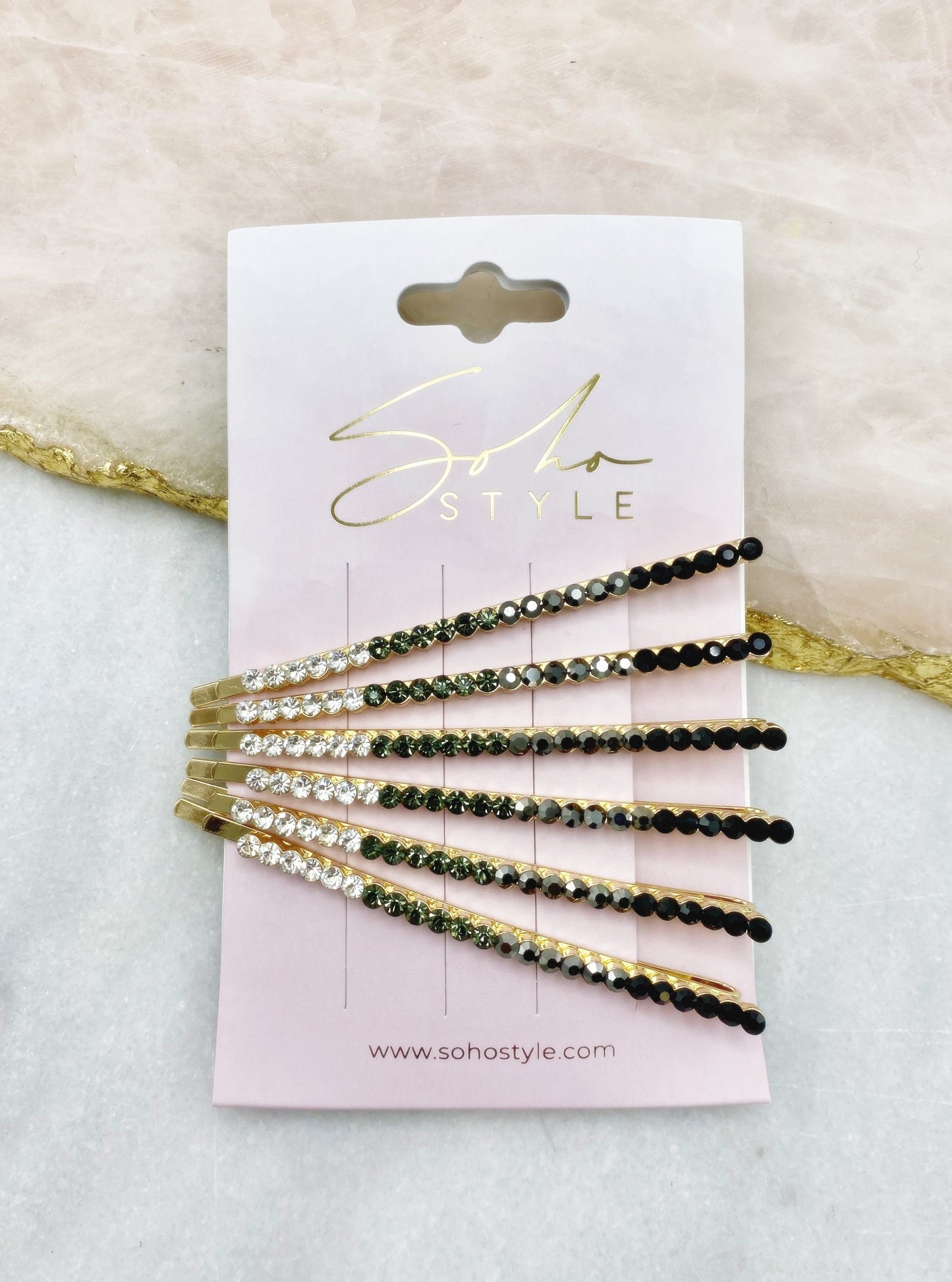 Ombre Crystal Bobby Pin 6 PCS Set Bobby Pins 2019