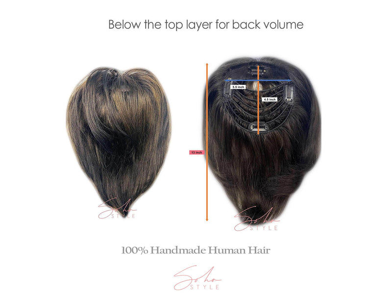 Lucy -13��������� Human Hair Volume Topper Extension H