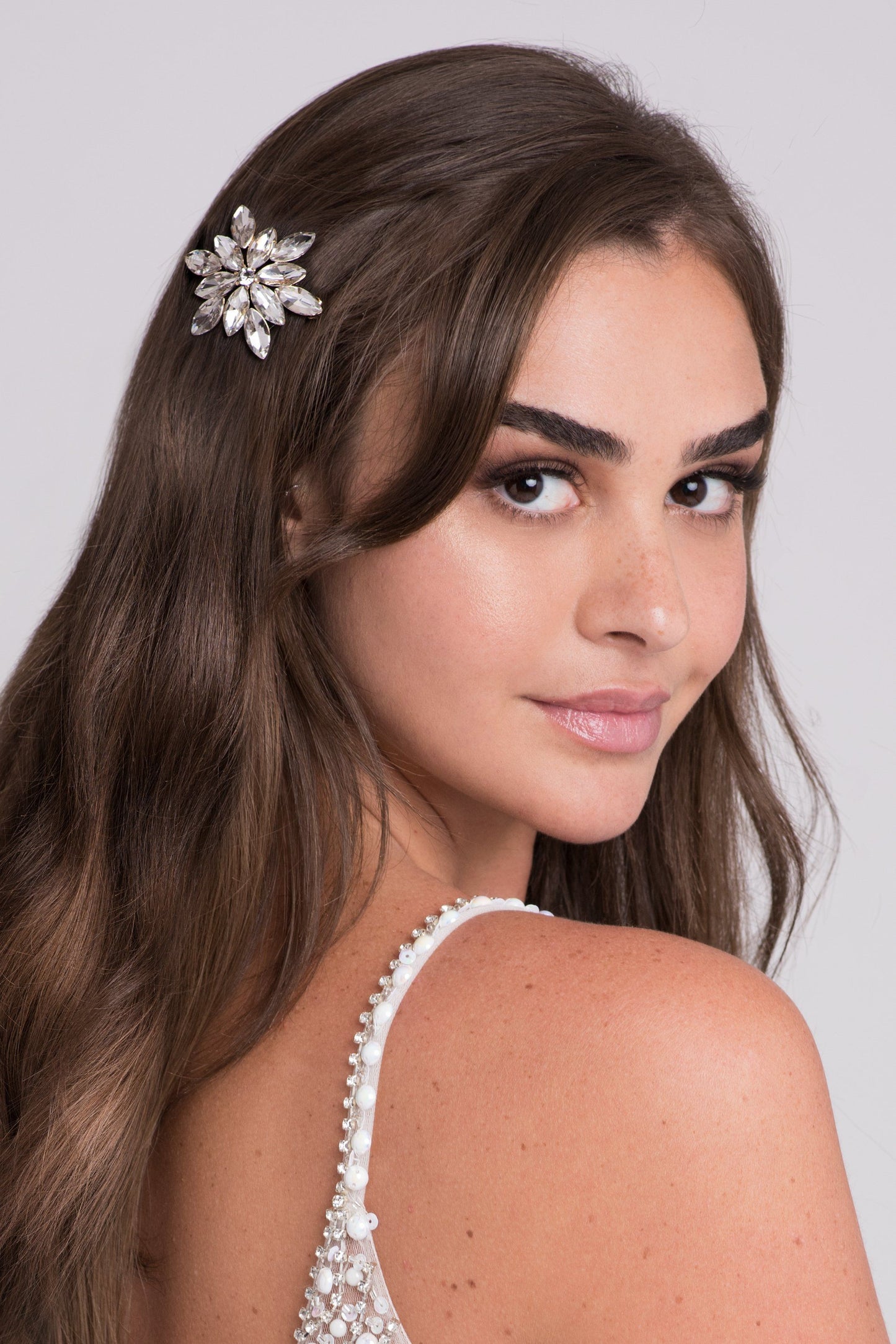 Marquise-Cut Rhinestone Barrette Barrette Soho Style