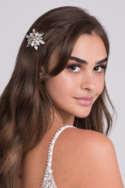 Marquise-Cut Rhinestone Barrette Barrette Soho Style