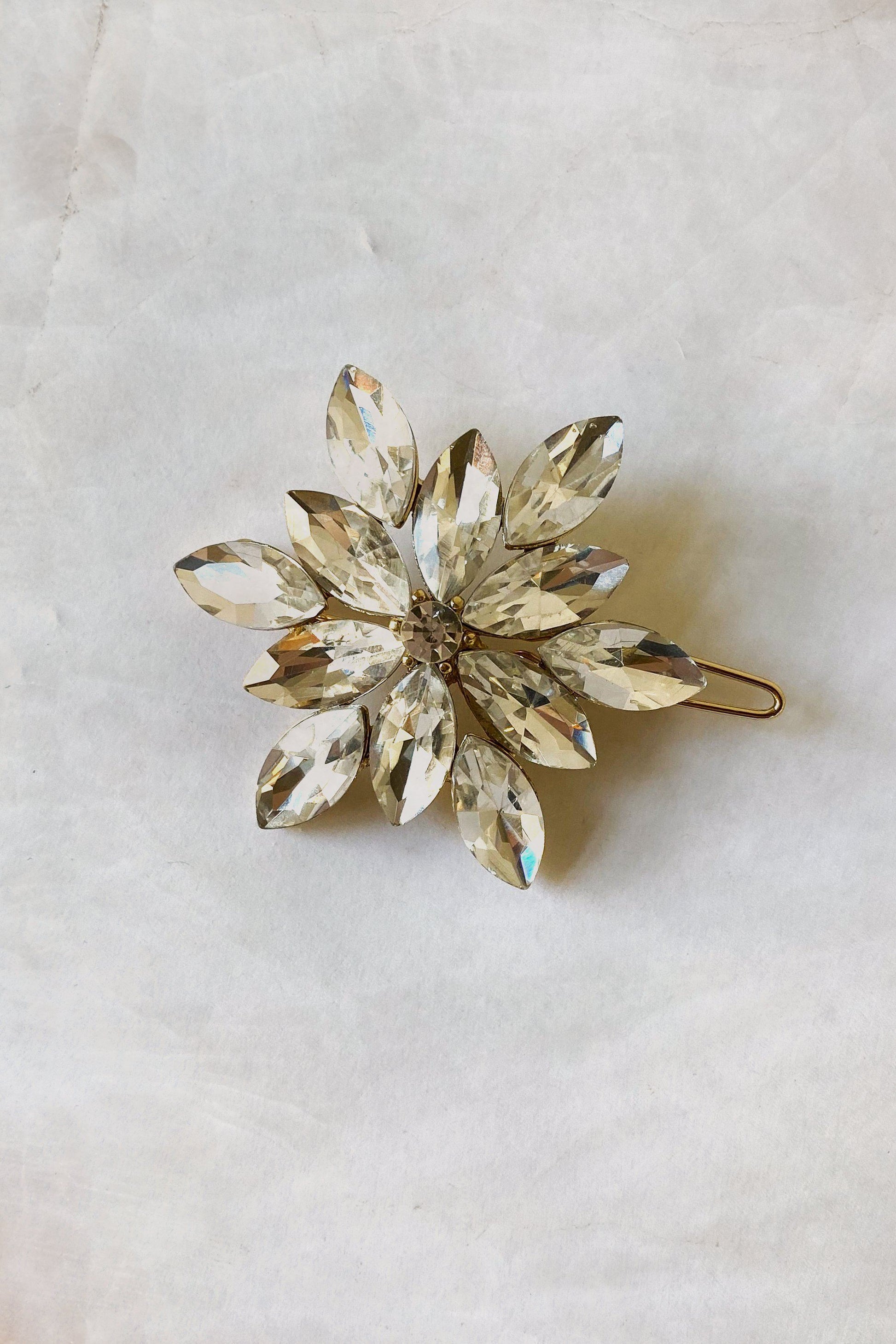 Marquise-Cut Rhinestone Barrette Barrette Soho Style