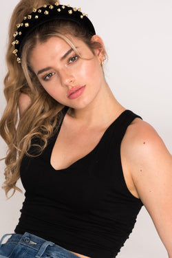 New York Doll Studded Padded Headband Headband Soho Style