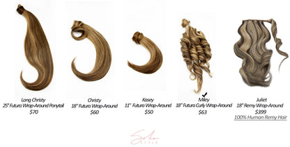 Miley - 18" Futura Curly Wrap-Around Ponytail Extension Hair Extension Soho Style