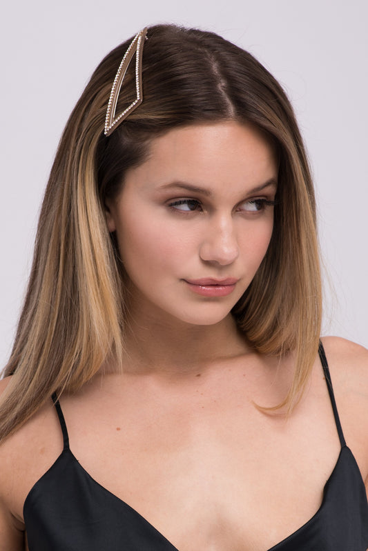 Rhinestone Asymmetry Triangle Barrettes Barrette Soho Style