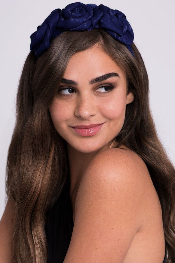 Satin Rose Crown Headband Soho Style