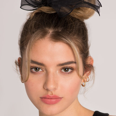 Chiffon Wire-Bow Ponytail Holder