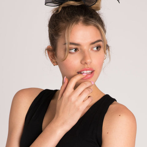 Chiffon Wire-Bow Ponytail Holder