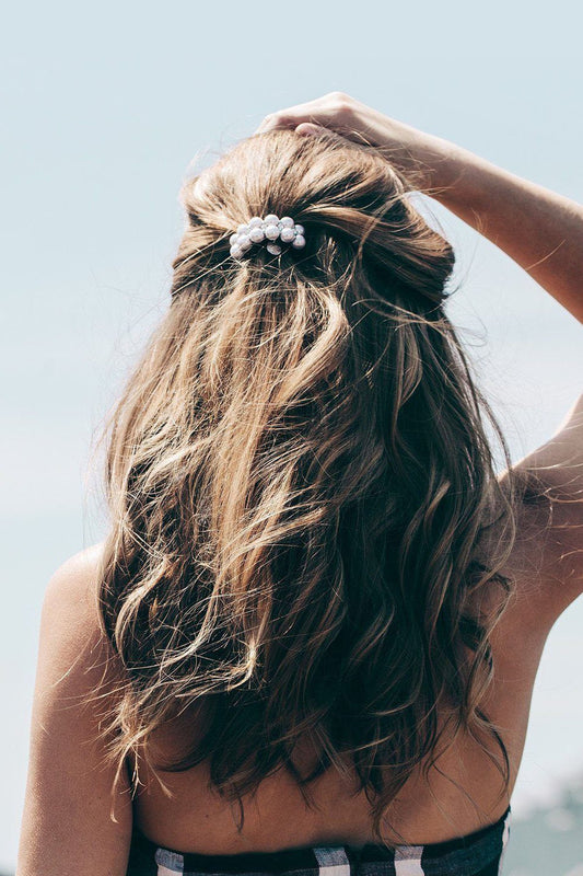 Double Pearl Ball Ponytail Holder Ponytail Holder Soho Style