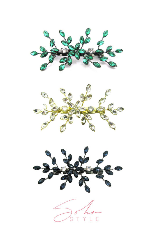 Crystal Rhinestone Floral Pin Brooch Brooch Soho Style