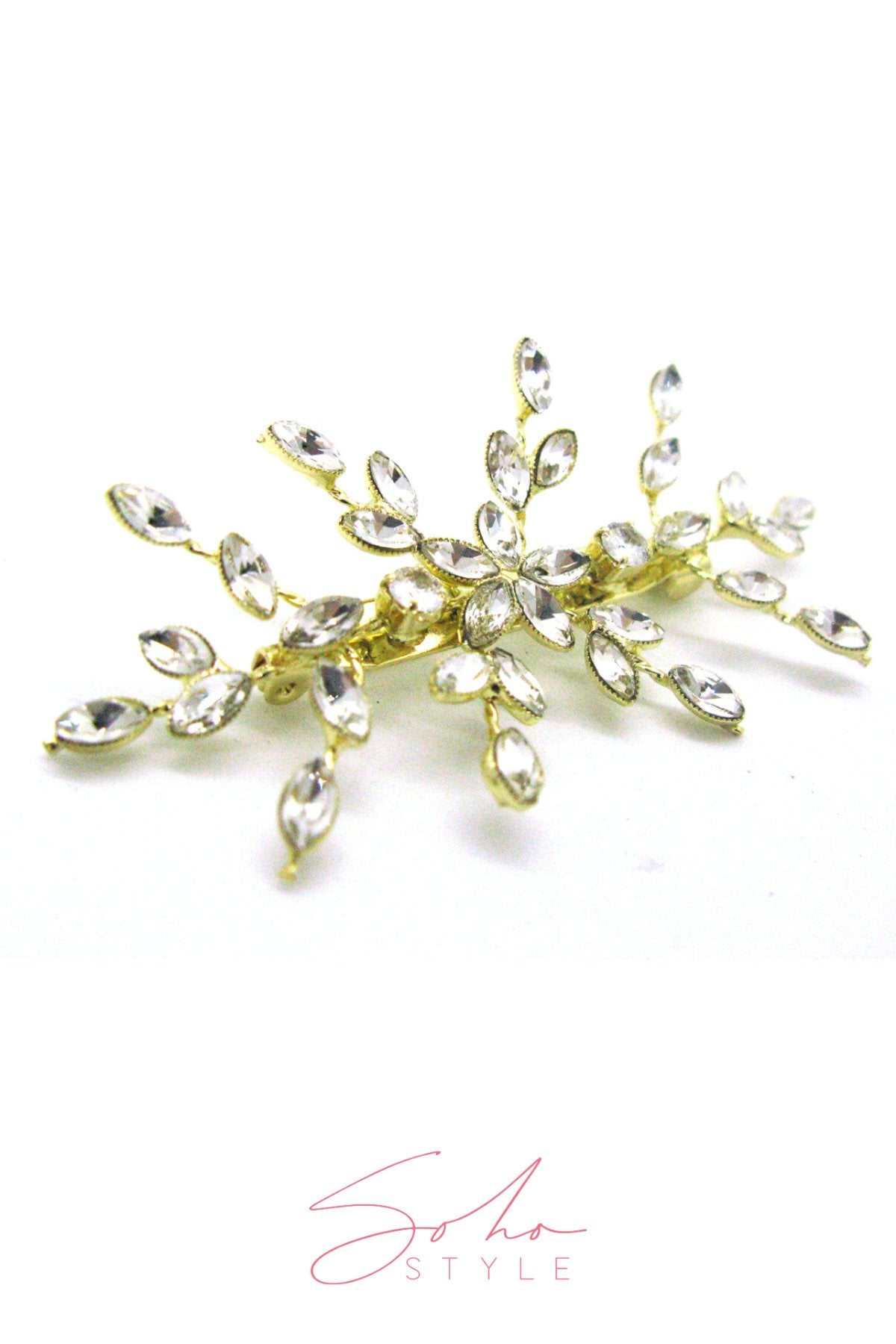 Crystal Rhinestone Floral Pin Brooch Brooch Soho Style