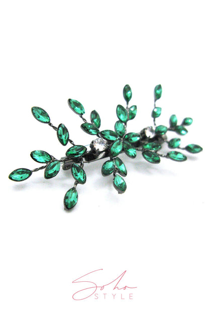 Crystal Rhinestone Floral Pin Brooch Brooch Soho Style