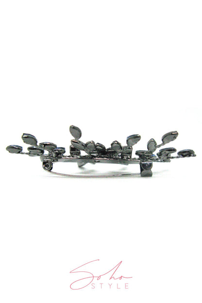 Crystal Rhinestone Floral Pin Brooch Brooch Soho Style