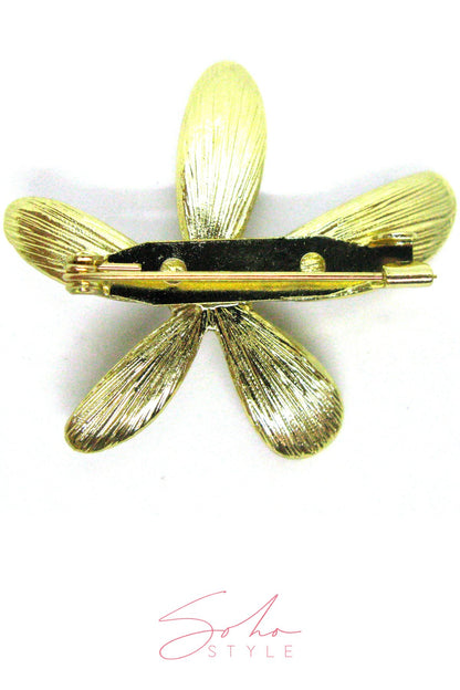 Daisy Flower Crystal Pearl Brooch Brooch Soho Style