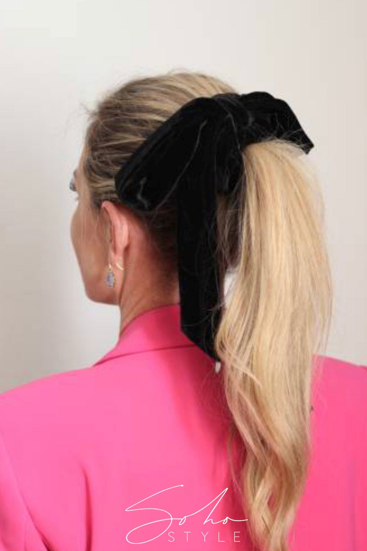 EXTRA LONG VELVET RIBBON SCRUNCHIE Ponytail Holder Soho Style