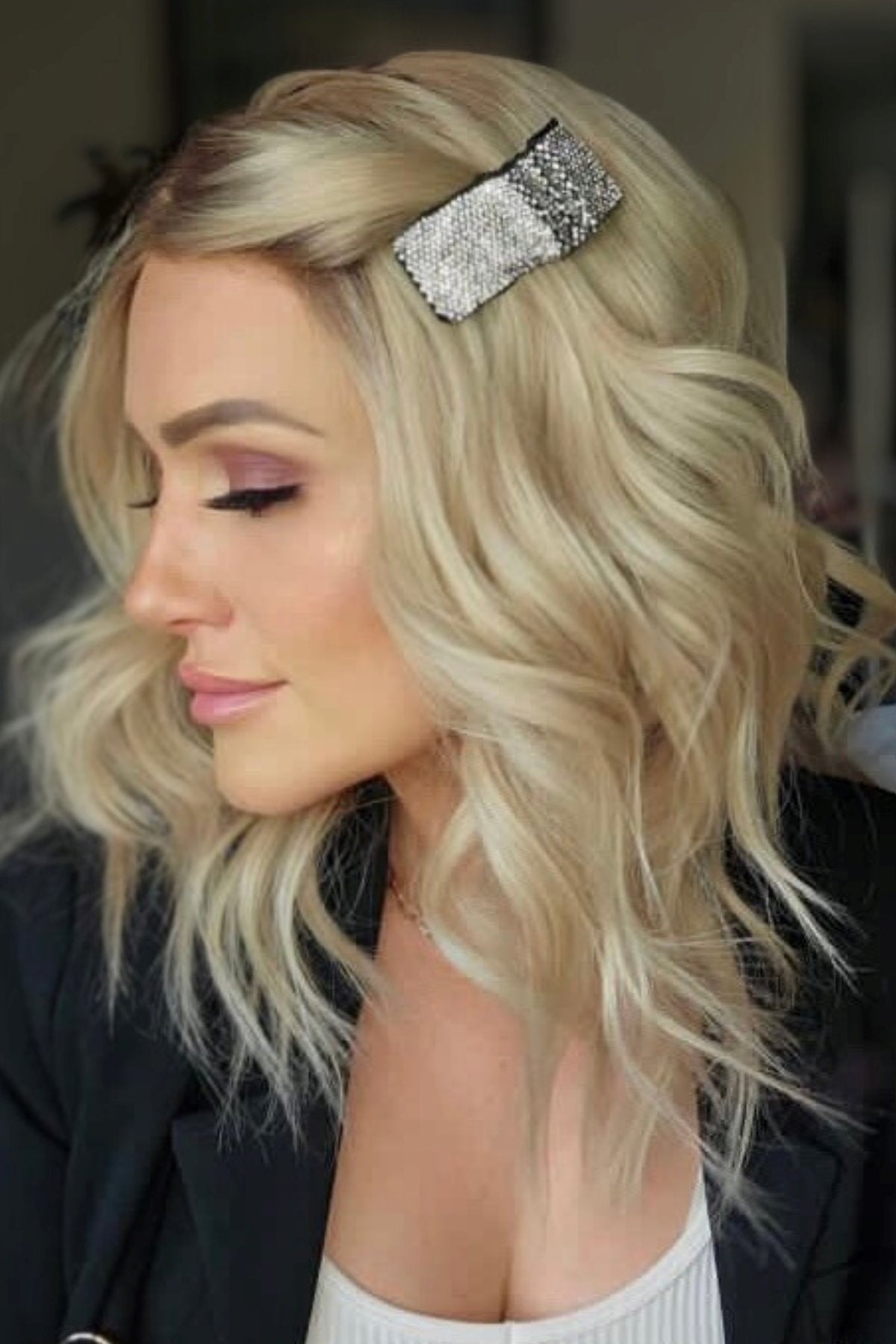 Unbreakable crystal cloth barrette Soho Style