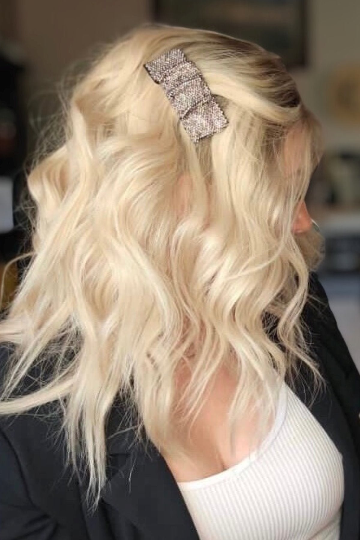 Unbreakable crystal cloth barrette Soho Style