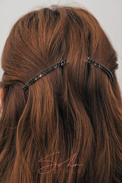 Crystal Long Slender Hair Barrette Clip Barrette Soho Style