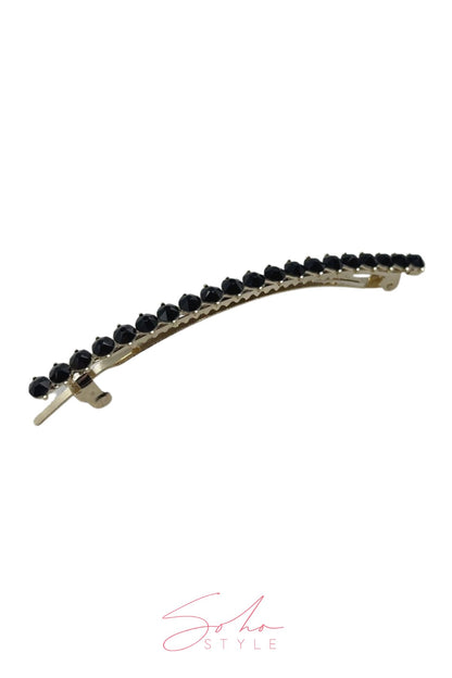 Crystal Long Slender Hair Barrette Clip Barrette Soho Style