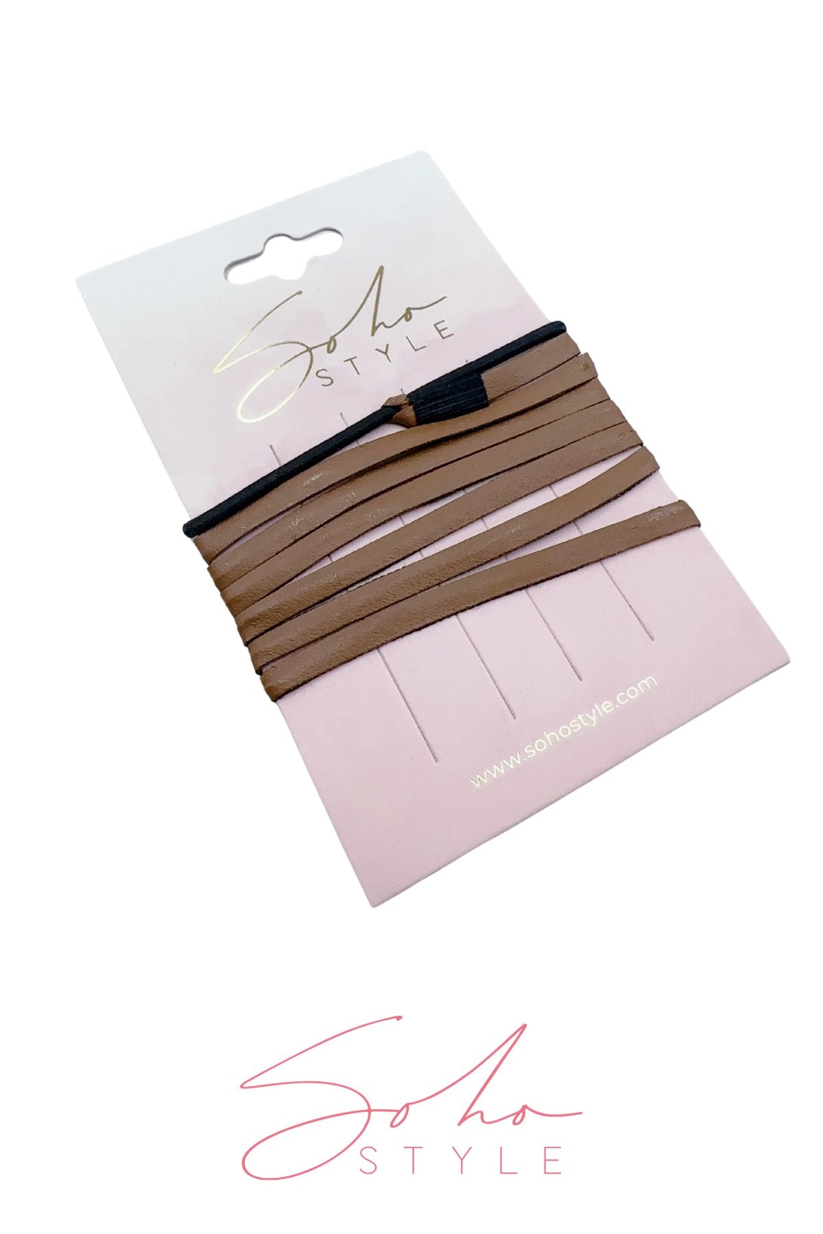 [SALE] Set of 5 Leather Suede hair ties Ponytail Holder 2020