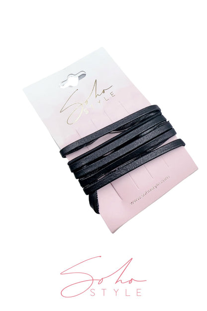 [SALE] Set of 5 Leather Suede hair ties Ponytail Holder 2020