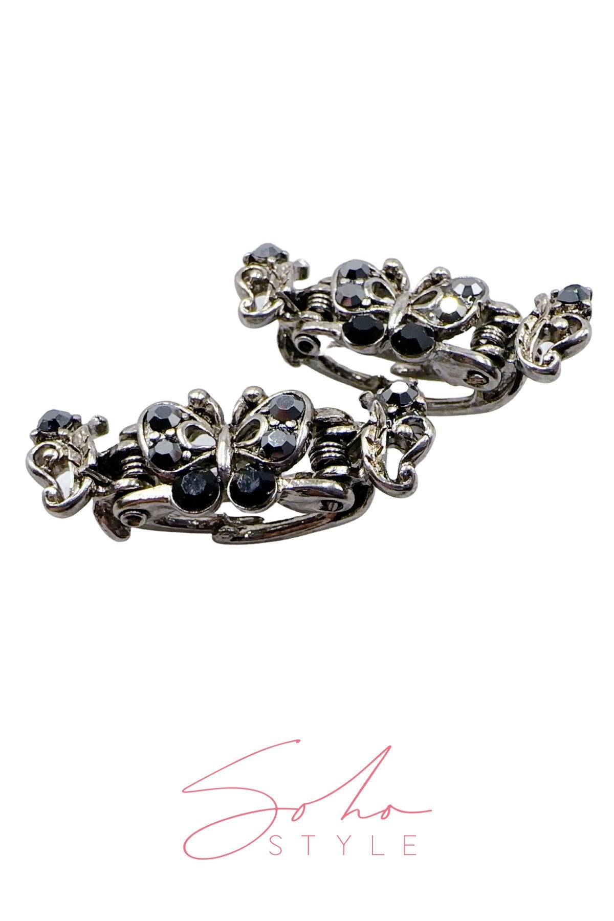 [SALE] MIni Crystal Rhinestones Butterfly Hair Jaw Hair Jaws Sale