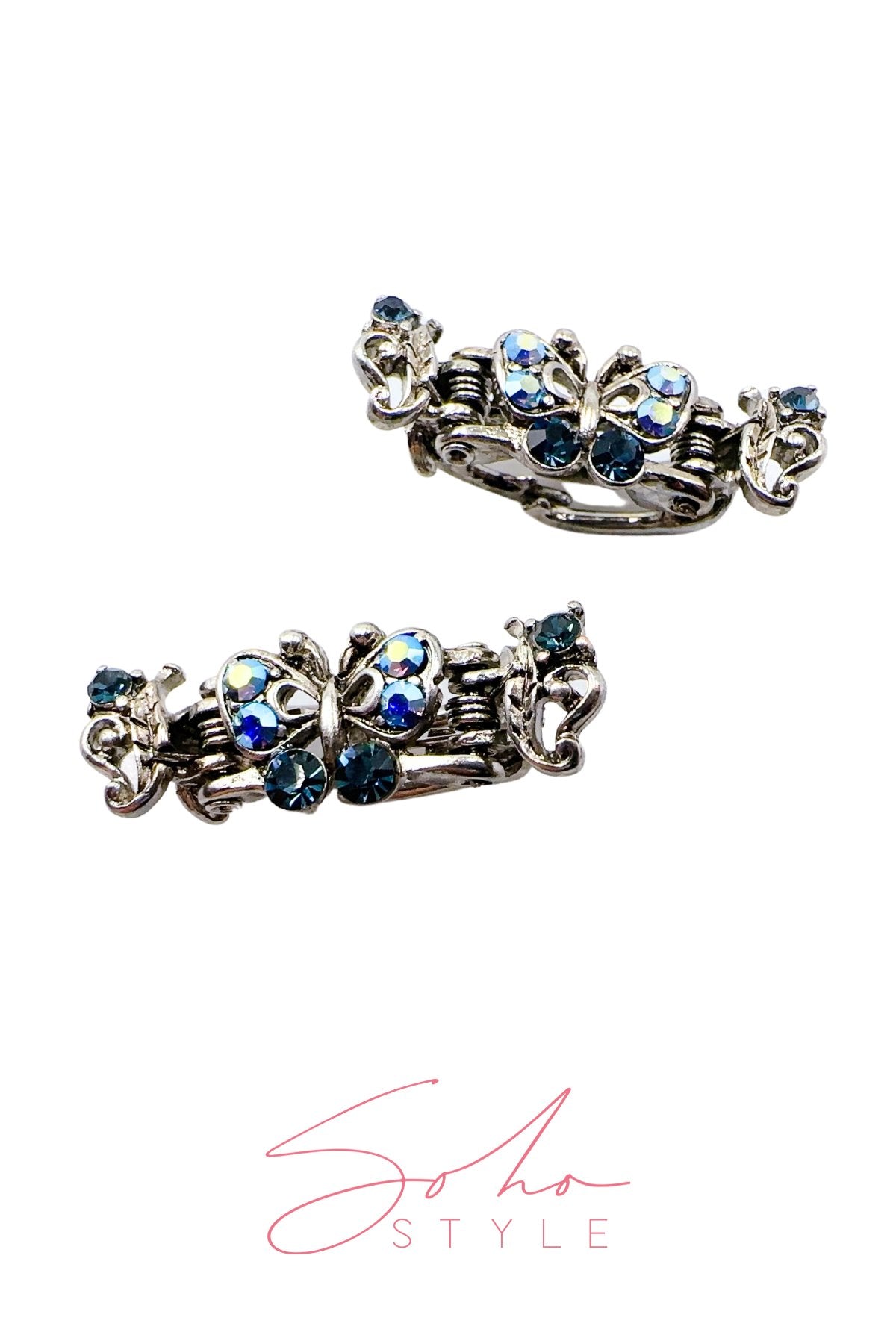[SALE] MIni Crystal Rhinestones Butterfly Hair Jaw Hair Jaws Sale