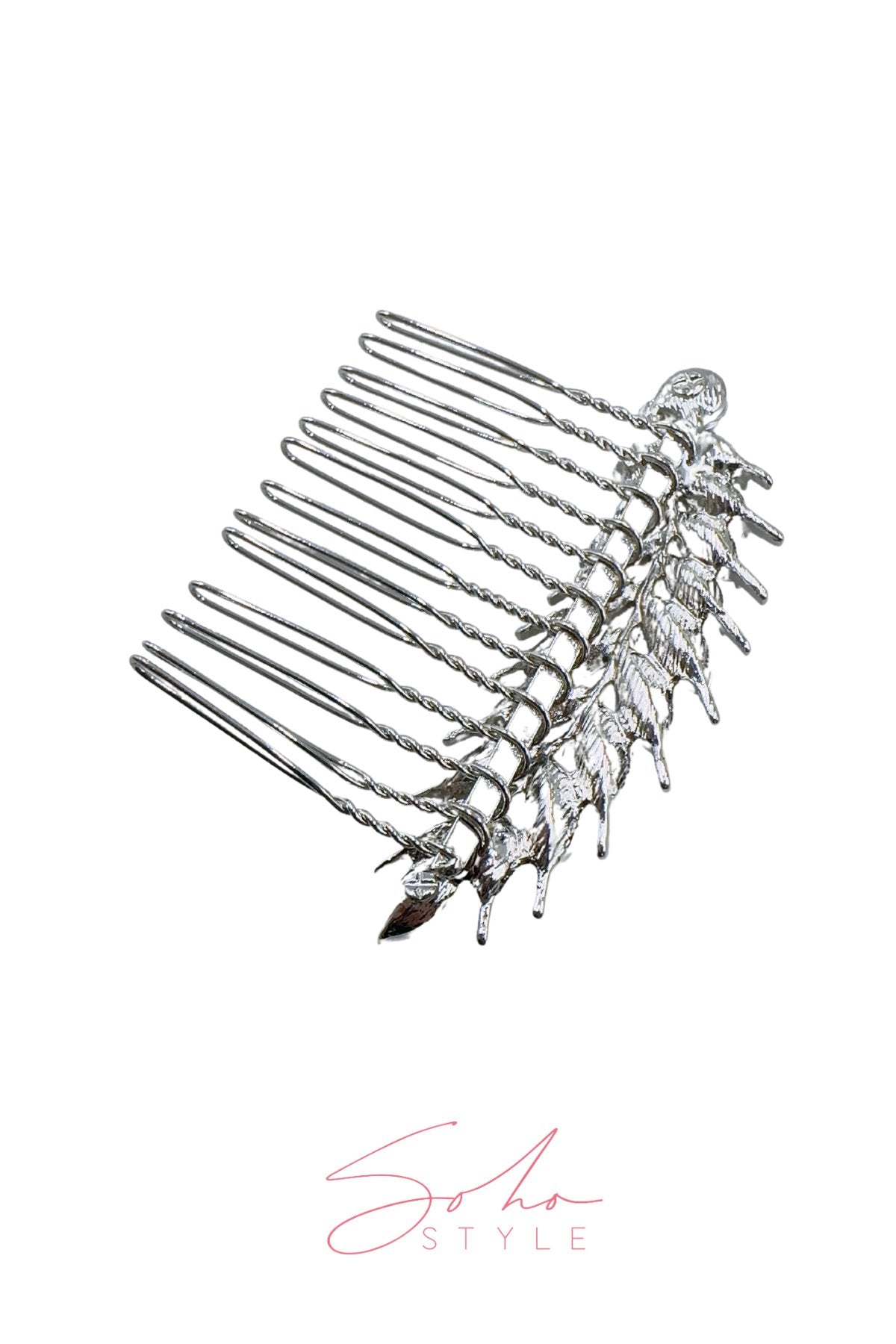 Crystal Feather Burst Hair Comb Hair Comb Soho Style