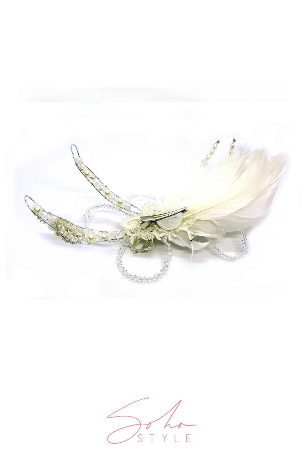 ARIEL FEATHER HAIR CLIP Wedding Sale