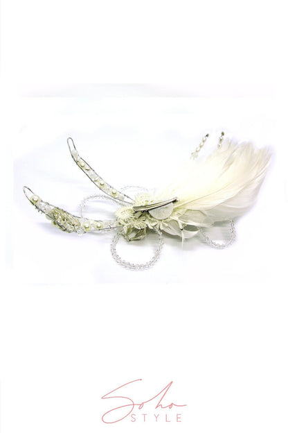 ARIEL FEATHER HAIR CLIP Wedding Sale