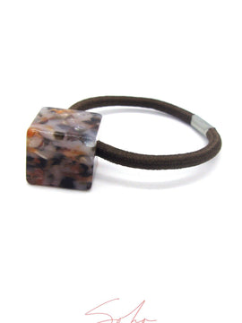 Marble Cube Ponytail Holder