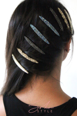 Snake pattern multi crystal hair clip Hair Accessorie ACUS48