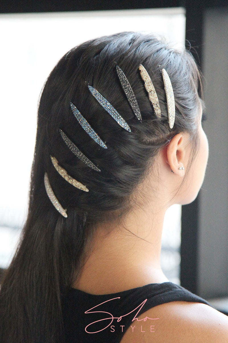 Snake pattern multi crystal hair clip Hair Accessorie ACUS48
