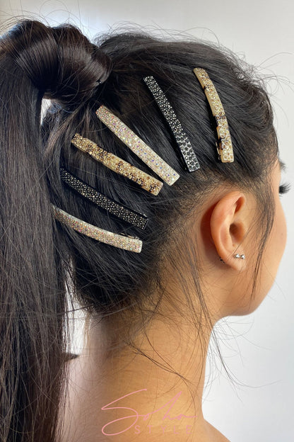 Black crystal hair clip Hair Accessorie ACUS49