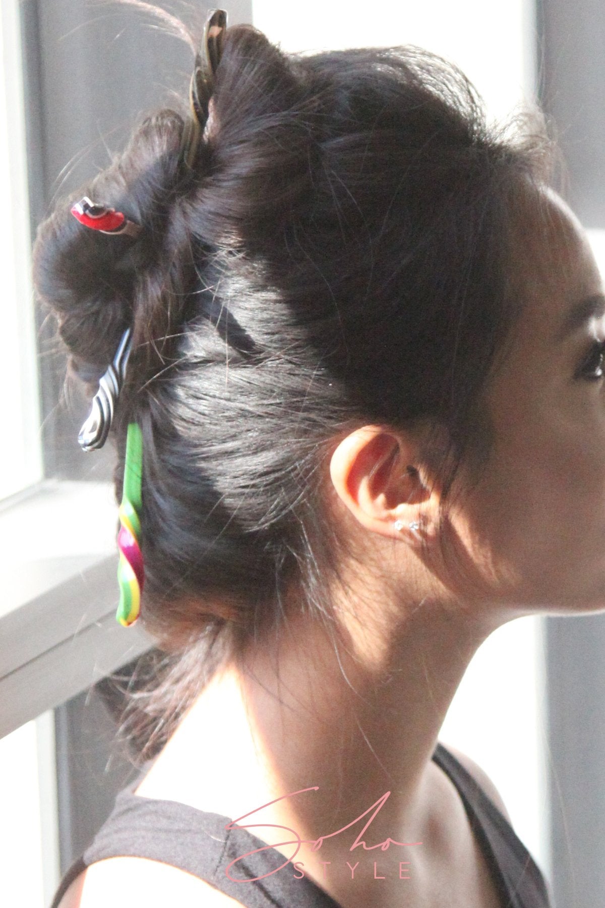Marble pattern hair stick Hair Accessorie ACUS51