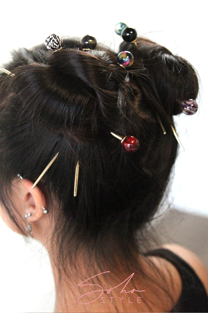 Geometric marble hair stick Hair Accessorie ACUS52
