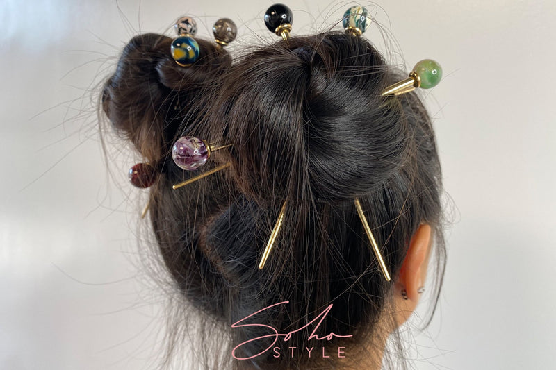 Geometric marble hair stick Hair Accessorie ACUS52