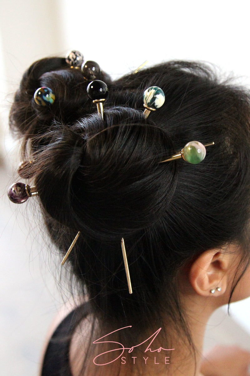 Geometric marble hair stick Hair Accessorie ACUS52
