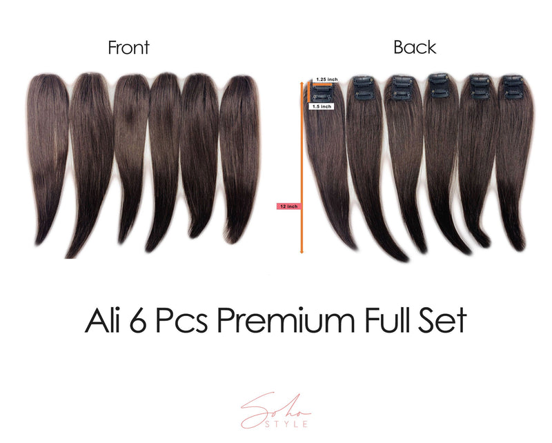 Two Tone Root Ali 12" Clip-In Remy Human Hair Light Volume Extension Set Hair Extension Soho Style