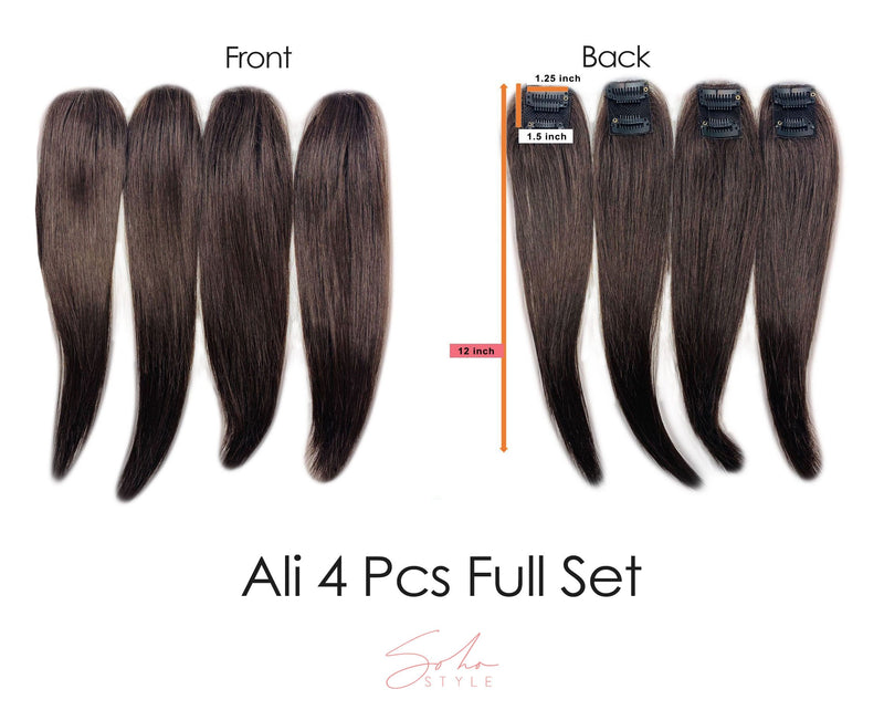 Two Tone Root Ali 12" Clip-In Remy Human Hair Light Volume Extension Set Hair Extension Soho Style