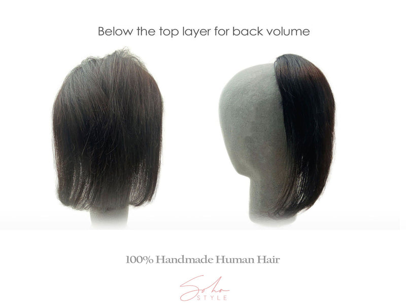 Angela - 14" Human Hair Volume Topper Extension Hair Extension Soho Style