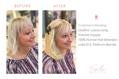 Godiva - 20" Luxury Long Volume Topper Remy Human Hair Extension Hair Extension Soho Style