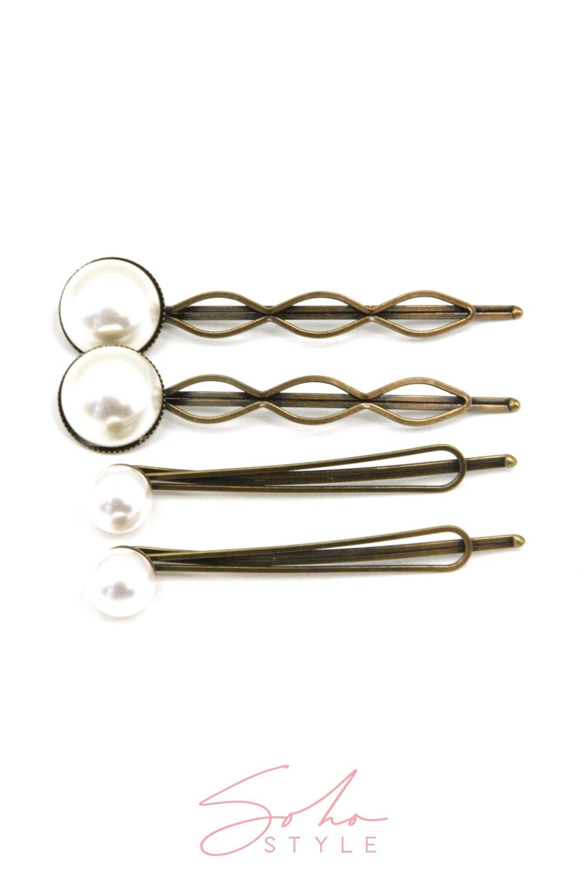 Faux Pearl Bobby Pin Set & Pearl Bobby Pin Set Hair Accessorie Soho Style