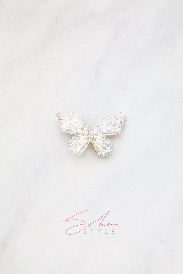 Butterfly Crystal Barrette Soho Style