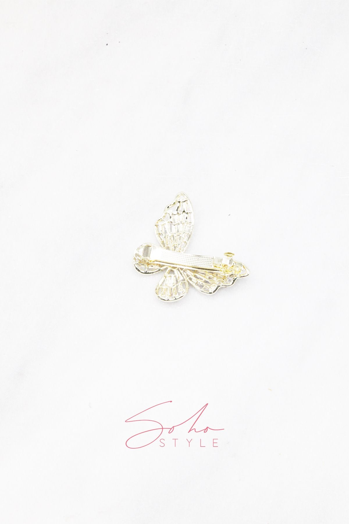 Butterfly Crystal Barrette Soho Style