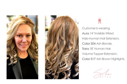 Tiara - 18'' Remy Human Hair Volume Topper Extension Hair Extension Soho Style