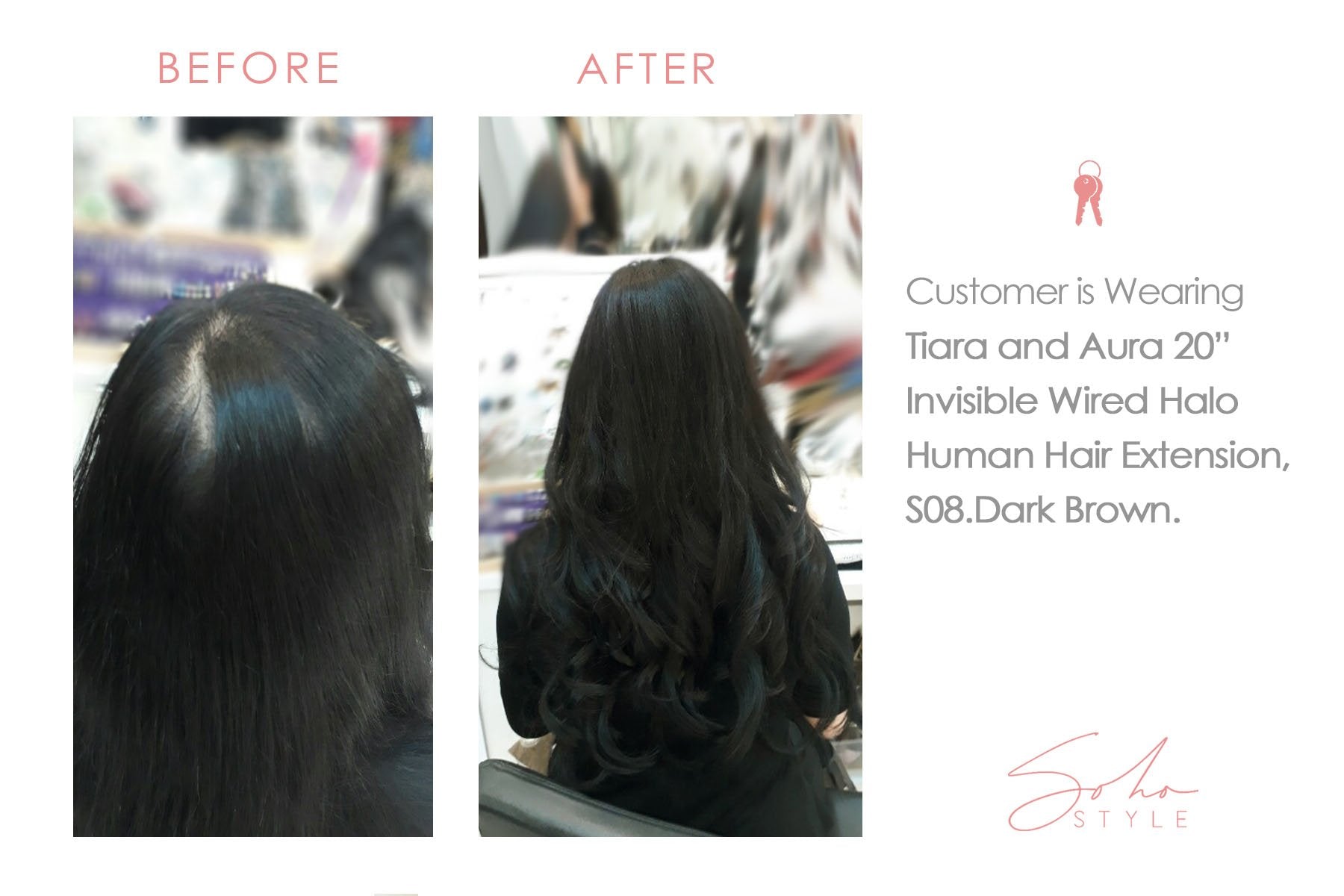 Tiara - 18'' Remy Human Hair Volume Topper Extension Hair Extension Soho Style